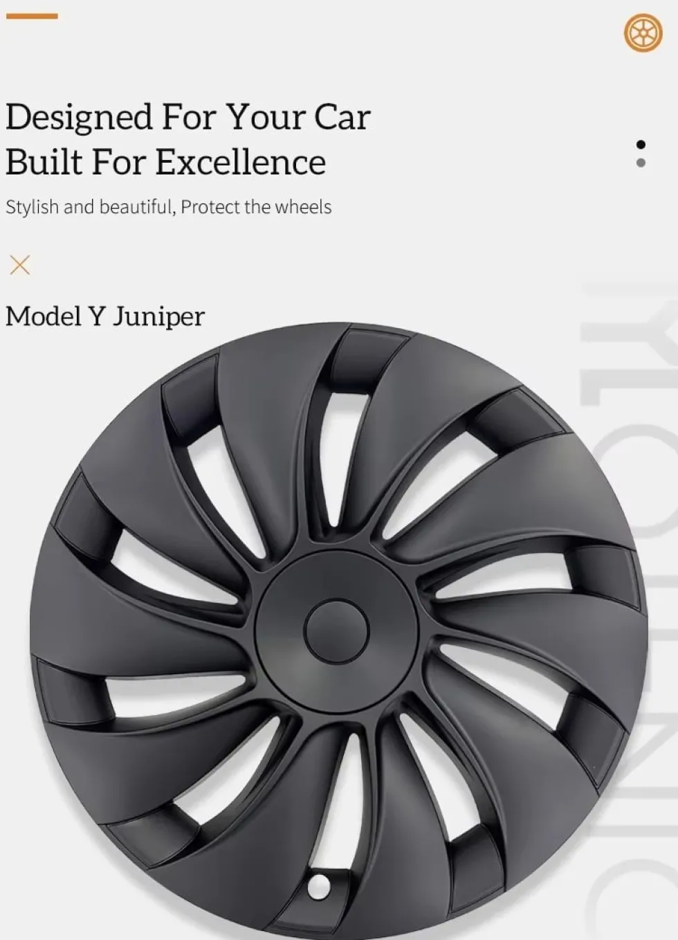4-Pack Tesla Model Y Juniper 2025–2026 19" Navkapslar Fälgkåpor 4-Pack – Wheel Cover Hubcap
