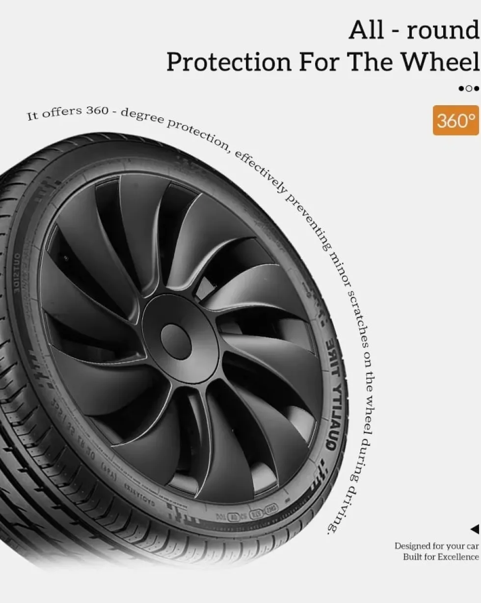 4-Pack Tesla Model Y Juniper 2025–2026 19" Navkapslar Fälgkåpor 4-Pack – Wheel Cover Hubcap