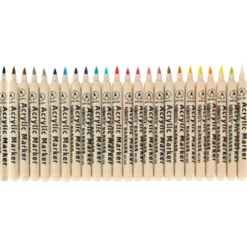 24-pack – Vattenfasta Pennor för Sten, Glas, Tyg & DIY