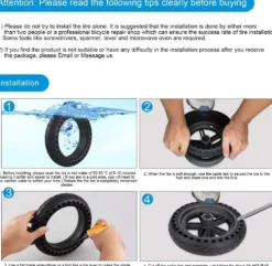 2-Pack - Xiaomi Däck + Verktyg - Punkteringsfria Honeycomb tire