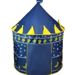 Palasttält lektält för barn marinblå 135x105 cm med bärväska