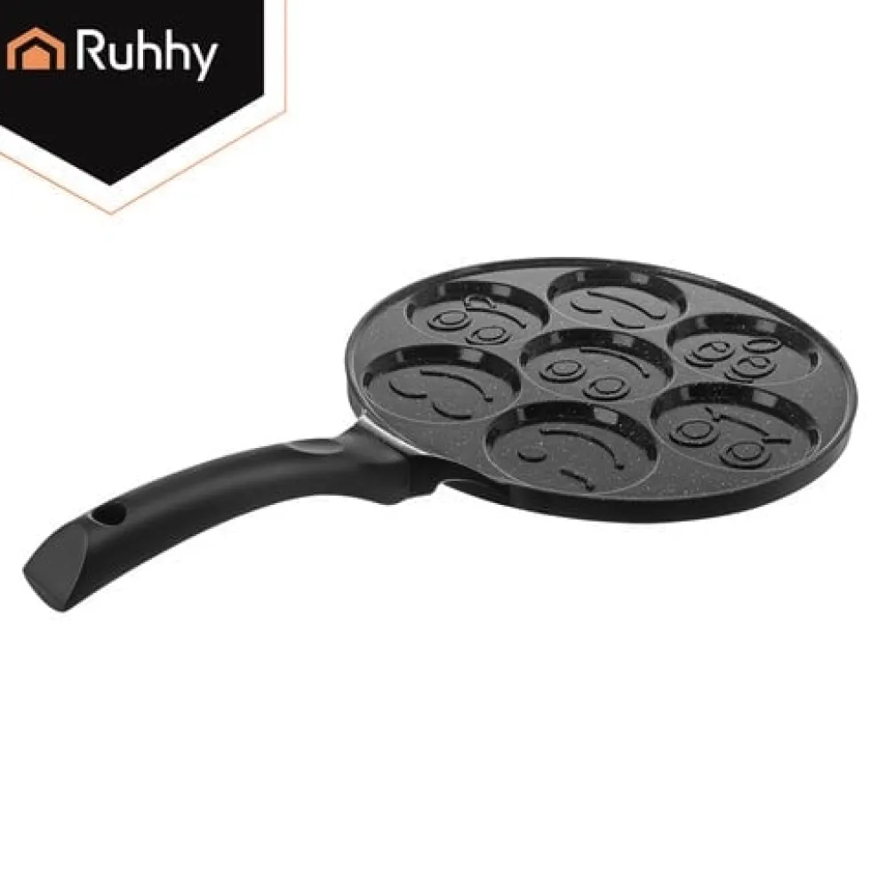 Pannkakspanna 7 hål 26,5 cm keramisk non-stick för induktion/gas/el