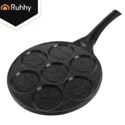 Pannkakspanna 7 hål 26,5 cm keramisk non-stick för induktion/gas/el
