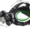 Pannlampa 5x Cree T6 LED 4 lägen 2x 6800mAh batteri med laddare