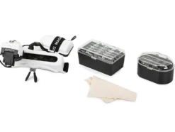 Pannlupp med LED 8 linser 1–20x svart/vit, 2 LED, universal