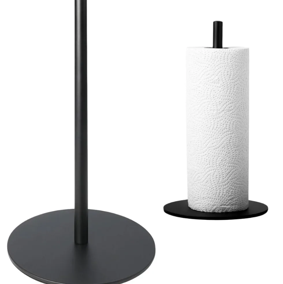 Pappershållare för hushållspapper svart metall 32 cm