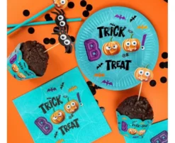 Papperstallrikar med Trick or Treat-motiv 6-pack