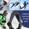 4 Paris Winter Merinoullsskidstrumpor för män, knähöga termiska vandrings- och snowboardstrumpor