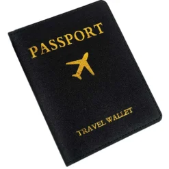 Passfodral Passhållare Konstläder Svart