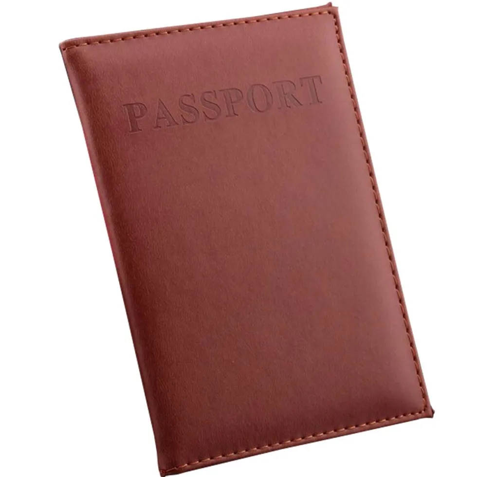 Passfodral Passhållare Konstläder Brun