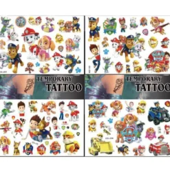Paw patrol tatueringar - 4 ark - Barn tatueringar