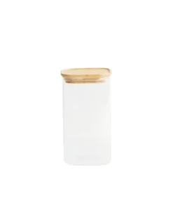 Pebbly - glasburkar med bambulock, 4 storlekar