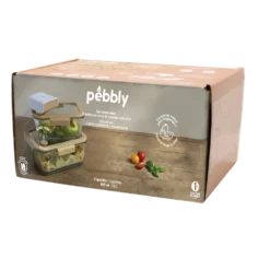 Pebbly - Glasburk med lock och vakuumpump 3 delar