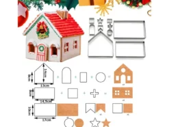 Pepparkakshusformar metall 10-pack silver