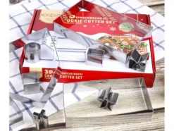 Pepparkakshusformar metall 10-pack silver