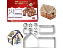 Pepparkakshusformar metall 10-pack silver