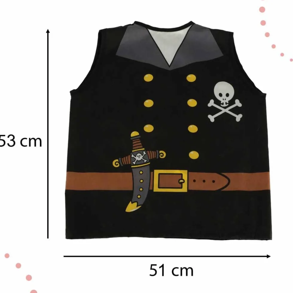 Piratkostym barn 3-8 år med ögonlapp och huvudduk polyester