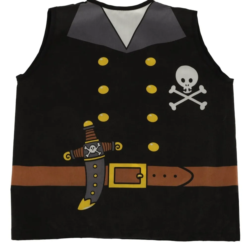 Piratkostym barn 3-8 år med ögonlapp och huvudduk polyester