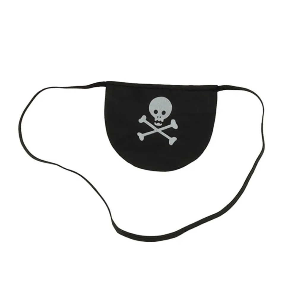 Piratkostym barn 3-8 år med ögonlapp och huvudduk polyester