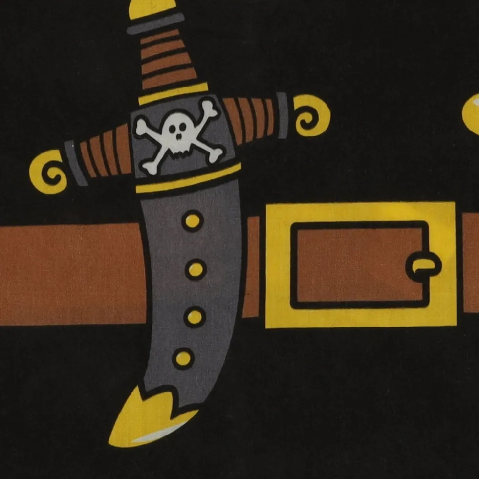 Piratkostym barn 3-8 år med ögonlapp och huvudduk polyester