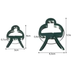 Plantklämmor för växtstöd 108-pack grön (54 små + 54 stora)