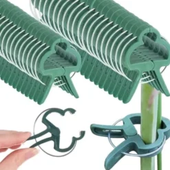 Plantklämmor för växtstöd 108-pack grön (54 små + 54 stora)