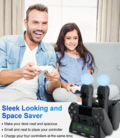Playstation VR / PS4 Laddstation dockstation Handkontroll laddningsställ Move VR