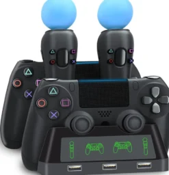 Playstation VR / PS4 Laddstation dockstation Handkontroll laddningsställ Move VR