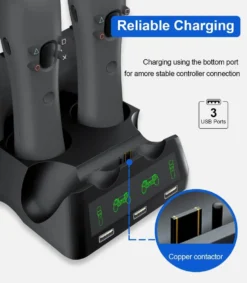 Playstation VR / PS4 Laddstation dockstation Handkontroll laddningsställ Move VR