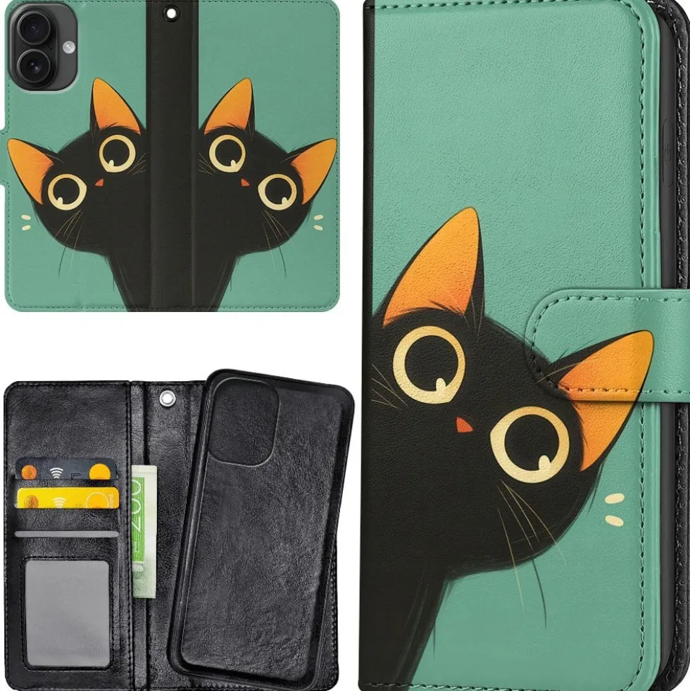 Plånboksfodral Cat för iPhone 16