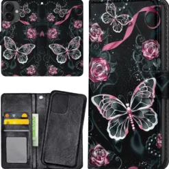 Plånboksfodral Fjärilar för iPhone 16
