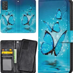 Plånboksfodral Glittrande Fjärilar för Samsung Galaxy A53 5G