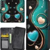 Plånboksfodral Hjärtan för Samsung Galaxy S24