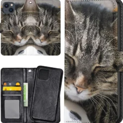 Plånboksfodral Sovande Katt för iPhone 15