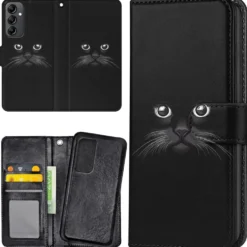 Plånboksfodral Svart Katt för Samsung Galaxy S24