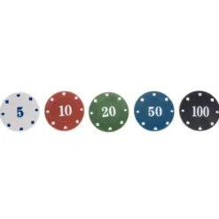 Pokerset 200 marker med spelmatta 92x58 cm, 2 kortlekar, metallbox