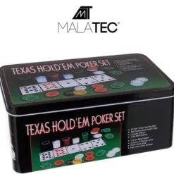 Pokerset 200 marker med spelmatta 92x58 cm, 2 kortlekar, metallbox
