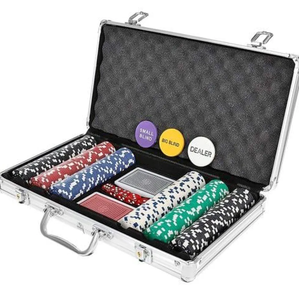 Pokerset med 300 marker och väska