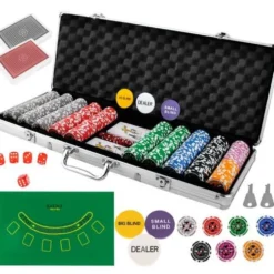 Pokerset / Poker med väska och tillbehör