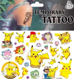 Pokémon tatueringar - 4 ark - Barn tatueringar - Pikachu