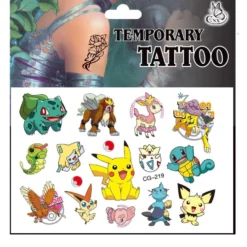 Pokémon tatueringar - 4 ark - Barn tatueringar - Pikachu