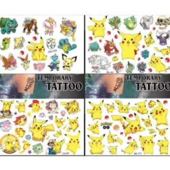 Pokémon tatueringar - 4 ark - Barn tatueringar - Pikachu