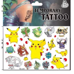 Pokémon tatueringar - 4 ark - Barn tatueringar - Pikachu
