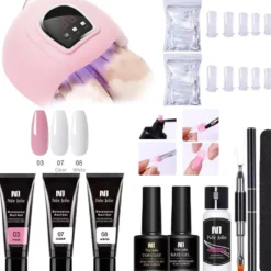 Poly builder gel kit med UV-lampa för naglar