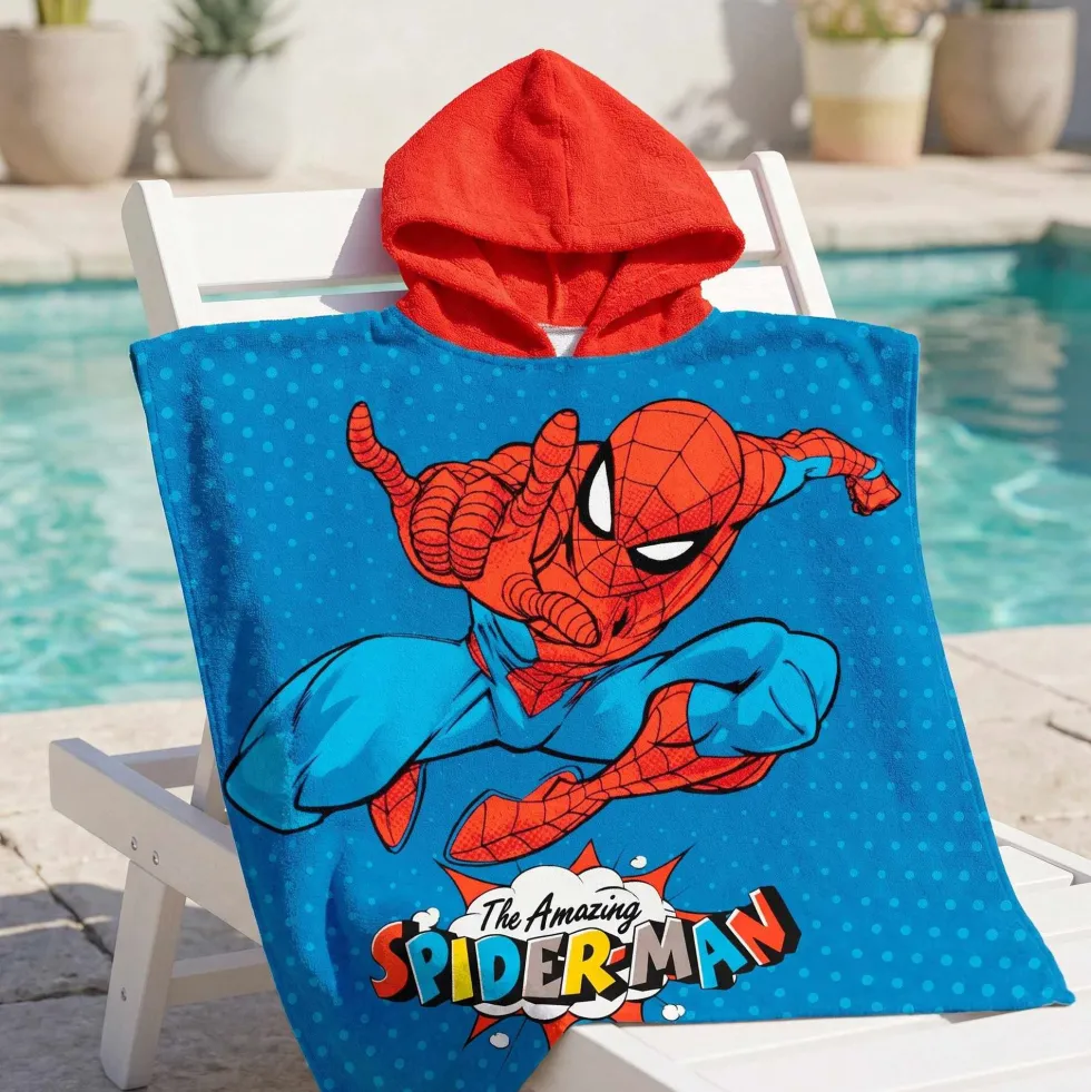Ponchohandduk Spider-Man för barn