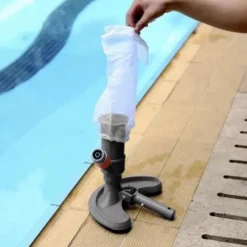 Poolbottenstädare vattendriven för trädgårdsslang med smutspåse