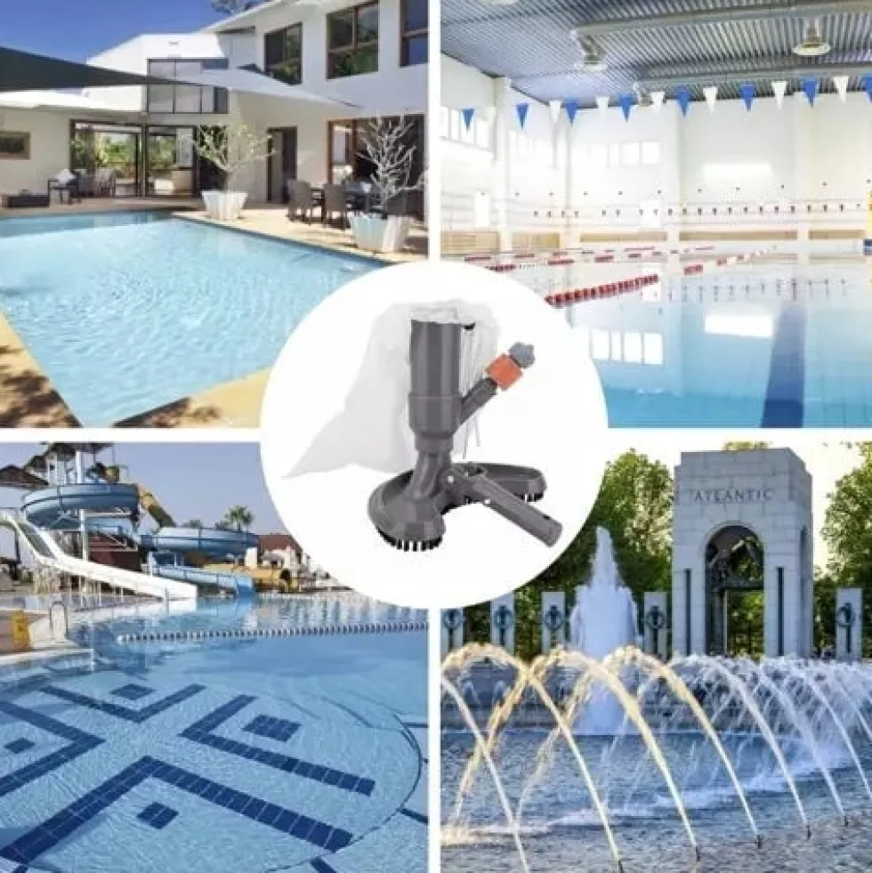 Poolbottenstädare vattendriven för trädgårdsslang med smutspåse