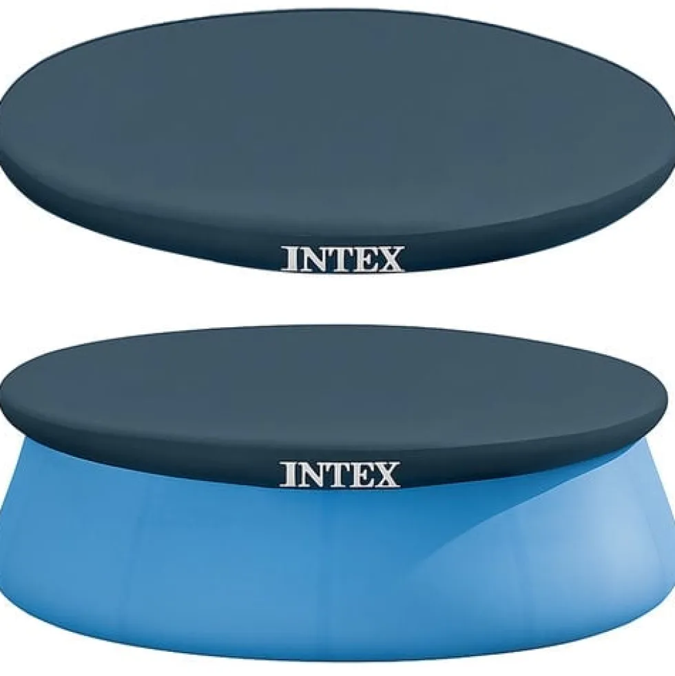 Poolöverdrag vinyl 244 cm för Intex Easy Set pool, mörkblå