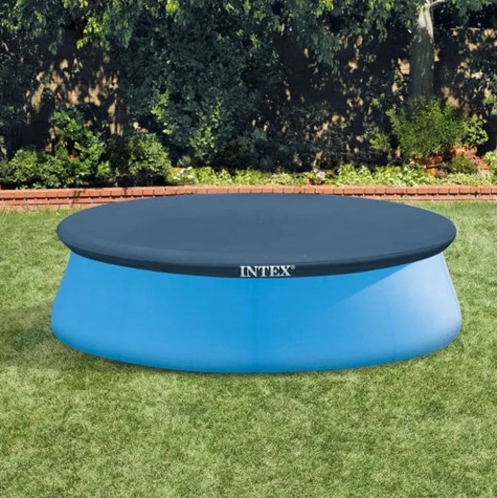 Poolöverdrag vinyl 244 cm för Intex Easy Set pool, mörkblå
