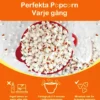 Popcornskål för mikrovågsugn i BPA fritt silikon